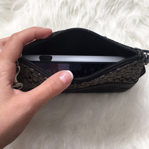 Authentic Black Coach Wristlet - Picture 5 of 5